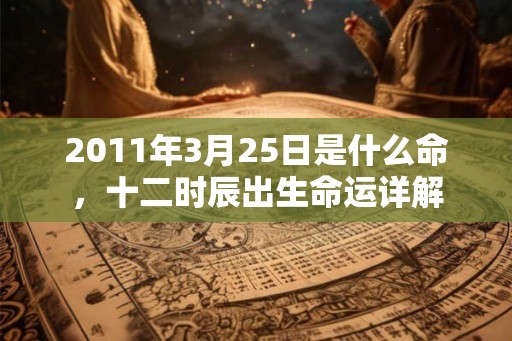 2011年3月25日是什么命，十二时辰出生命运详解