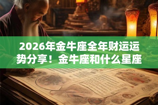 2026年金牛座全年财运运势分享！金牛座和什么星座最配？