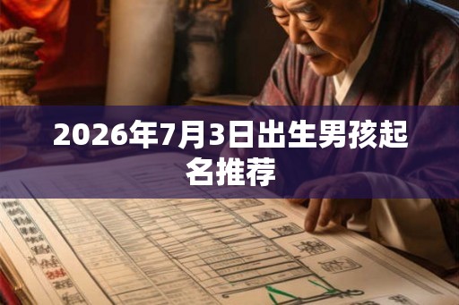 2026年7月3日出生男孩起名推荐