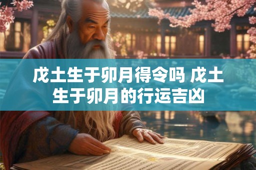 戊土生于卯月得令吗 戊土生于卯月的行运吉凶 戊土生于卯月得令吗 戊土生于卯月的行运吉凶