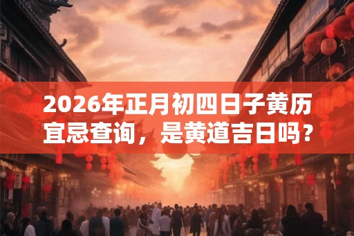 2026年正月初四日子黄历宜忌查询，是黄道吉日吗？