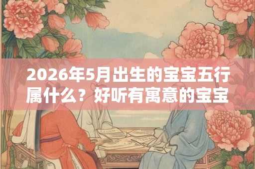 2026年5月出生的宝宝五行属什么？好听有寓意的宝宝起名