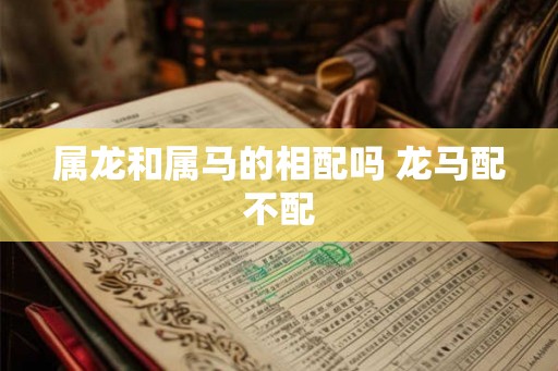 属龙和属马的相配吗 龙马配不配