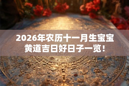 2026年农历十一月生宝宝黄道吉日好日子一览！