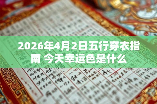 2026年4月2日五行穿衣指南 今天幸运色是什么