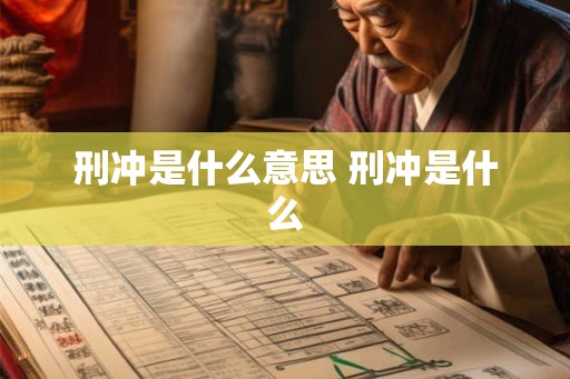 刑冲是什么意思 刑冲是什么