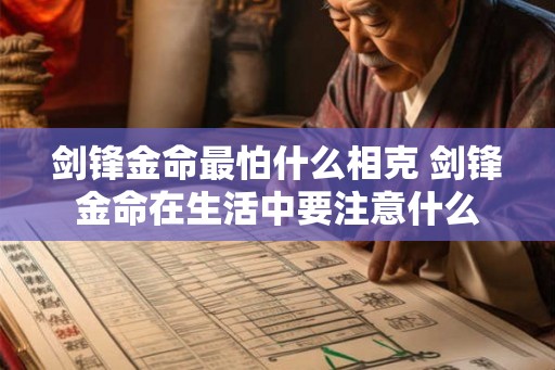 剑锋金命最怕什么相克 剑锋金命在生活中要注意什么