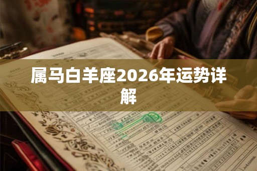 属马白羊座2026年运势详解