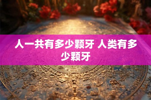 人一共有多少颗牙 人类有多少颗牙