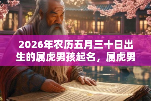 2026年农历五月三十日出生的属虎男孩起名，属虎男孩活泼阳光的名字精选