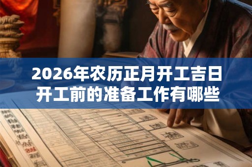 2026年农历正月开工吉日 开工前的准备工作有哪些