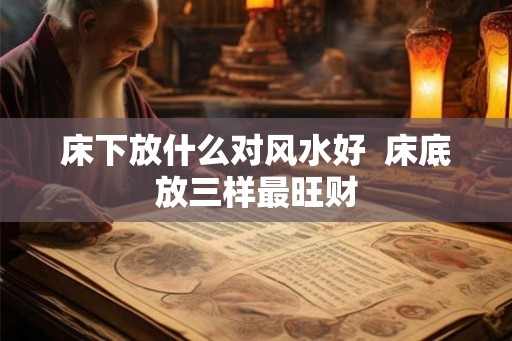床下放什么对风水好  床底放三样最旺财