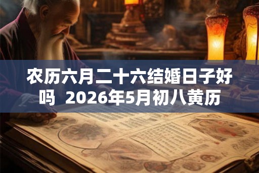 农历六月二十六结婚日子好吗  2026年5月初八黄历