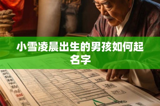 小雪凌晨出生的男孩如何起名字