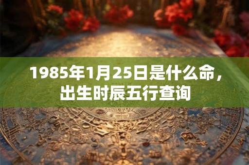 1985年1月25日是什么命,出生时辰五行查询 1985年1月25日是什么命,出生时辰五行查询