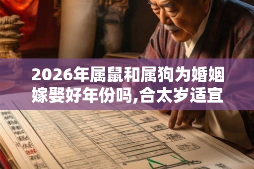 2026年属鼠和属狗为婚姻嫁娶好年份吗,合太岁适宜结婚 2026年属鼠和属狗为婚姻嫁娶好年份吗,合太岁适宜结婚