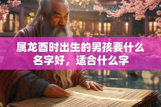 属龙酉时出生的男孩要什么名字好，适合什么字