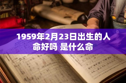 1959年2月23日出生的人命好吗 是什么命