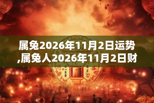属兔2026年11月2日运势,属兔人2026年11月2日财运,生肖兔2026年11月2日运势 属兔2026年11月2日运势,属兔人2026年11月2日财运,生肖兔2026年11月2日运势
