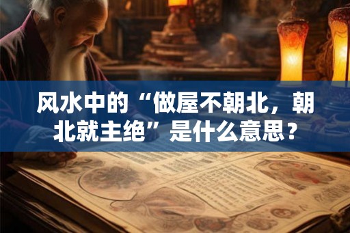 风水中的“做屋不朝北,朝北就主绝”是什么意思? 风水中的“做屋不朝北,朝北就主绝”是什么意思?