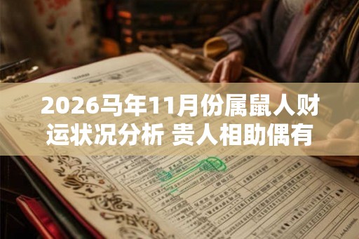 2026马年11月份属鼠人财运状况分析 贵人相助偶有波动