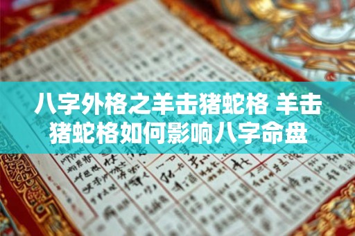八字外格之羊击猪蛇格 羊击猪蛇格如何影响八字命盘 八字外格之羊击猪蛇格 羊击猪蛇格如何影响八字命盘