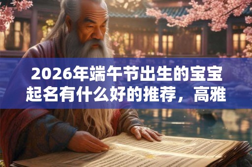 2026年端午节出生的宝宝起名有什么好的推荐，高雅帅气名字精选