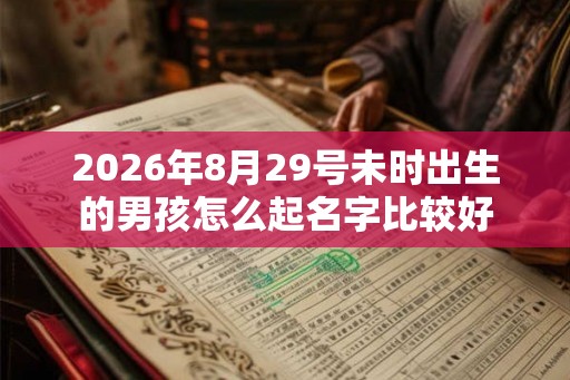 2026年8月29号未时出生的男孩怎么起名字比较好