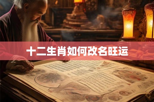 十二生肖如何改名旺运