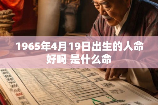 1965年4月19日出生的人命好吗 是什么命 1965年4月19日出生的人命好吗 是什么命