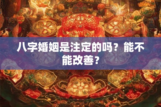 八字婚姻是注定的吗？能不能改善？