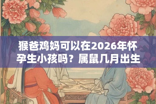 猴爸鸡妈可以在2026年怀孕生小孩吗？属鼠几月出生命好？