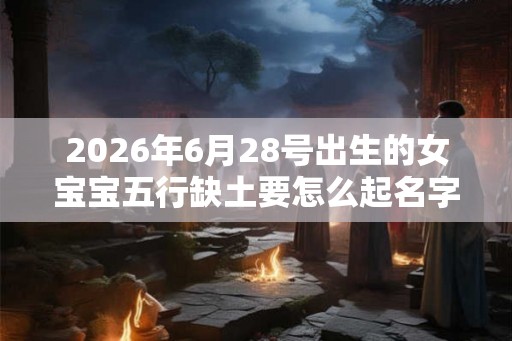 2026年6月28号出生的女宝宝五行缺土要怎么起名字