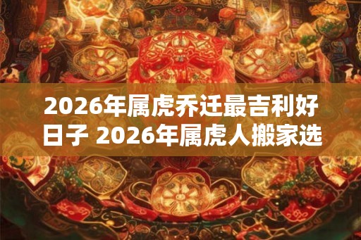 2026年属虎乔迁最吉利好日子 2026年属虎人搬家选什么日子