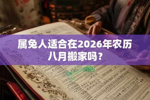 属兔人适合在2026年农历八月搬家吗？