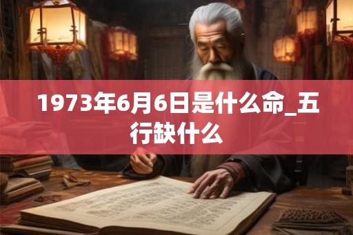 1973年6月6日是什么命_五行缺什么