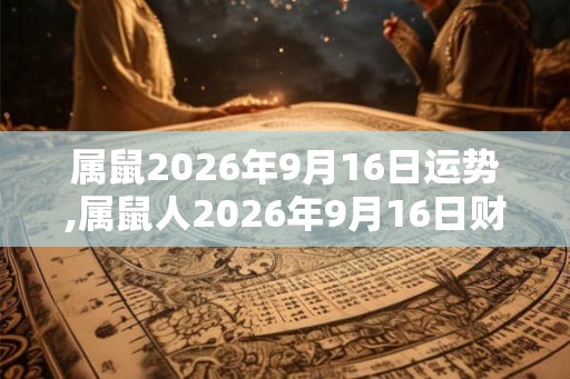 属鼠2026年9月16日运势,属鼠人2026年9月16日财运,生肖鼠2026年9月16日运势 属鼠2026年9月16日运势,属鼠人2026年9月16日财运,生肖鼠2026年9月16日运势
