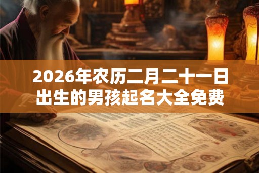2026年农历二月二十一日出生的男孩起名大全免费