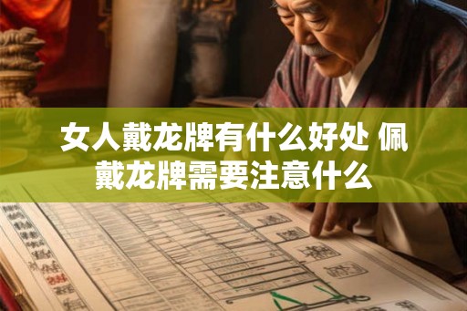 女人戴龙牌有什么好处 佩戴龙牌需要注意什么