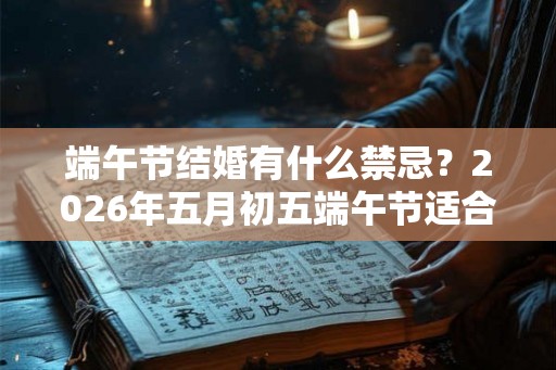 端午节结婚有什么禁忌？2026年五月初五端午节适合结婚吗？