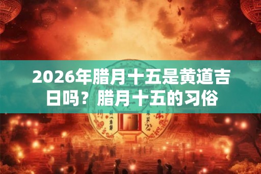 2026年腊月十五是黄道吉日吗？腊月十五的习俗