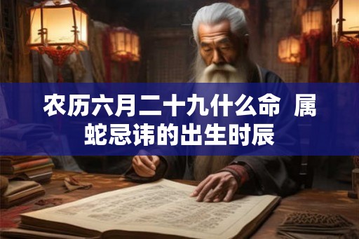 农历六月二十九什么命  属蛇忌讳的出生时辰