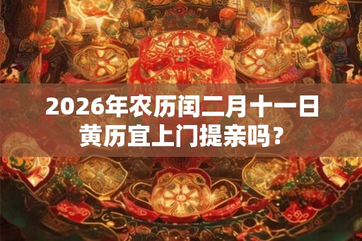 2026年农历闰二月十一日黄历宜上门提亲吗？