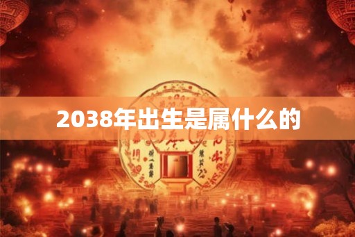 2038年出生是属什么的