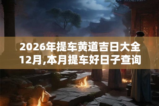 2026年提车黄道吉日大全12月,本月提车好日子查询