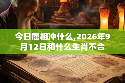 今日属相冲什么,2026年9月12日和什么生肖不合
