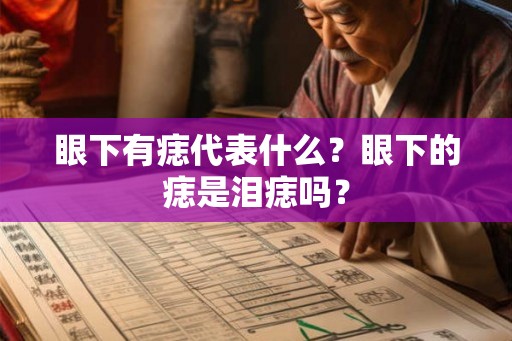 眼下有痣代表什么？眼下的痣是泪痣吗？