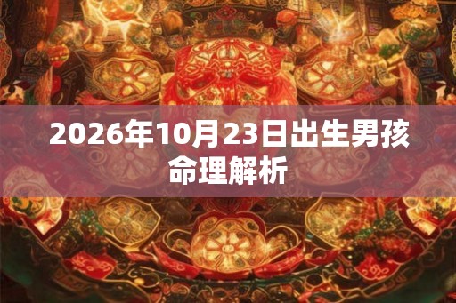 2026年10月23日出生男孩命理解析