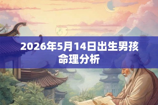 2026年5月14日出生男孩命理分析