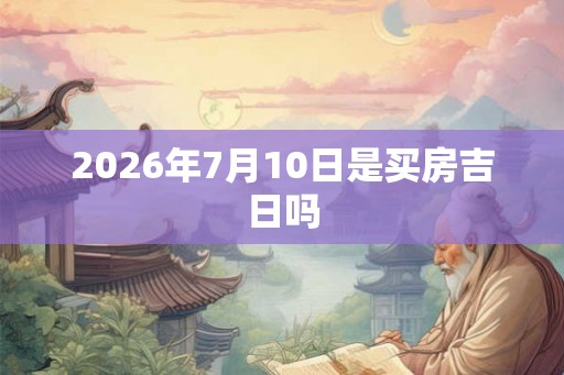 2026年7月10日是买房吉日吗 2026年7月10日是买房吉日吗